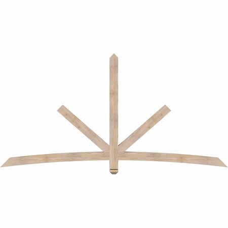 Ekena Millwork Alberta Smooth Timber Gable Bracket, Douglas Fir, 96"W x 48"H x 3 1/2"D x 3 1/2"F, 12/12 Pitch GBW096X48X0404ALB00SDF